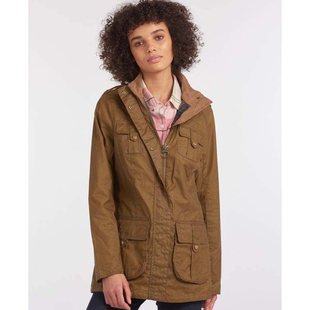 Barbour Defence Lightweight Ladies Wax Jacket - Sand/Classic - William Powell