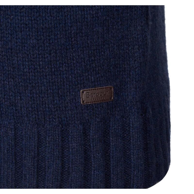 Barbour Duffle Mens Cable Crew Jumper - Dark Denim - William Powell