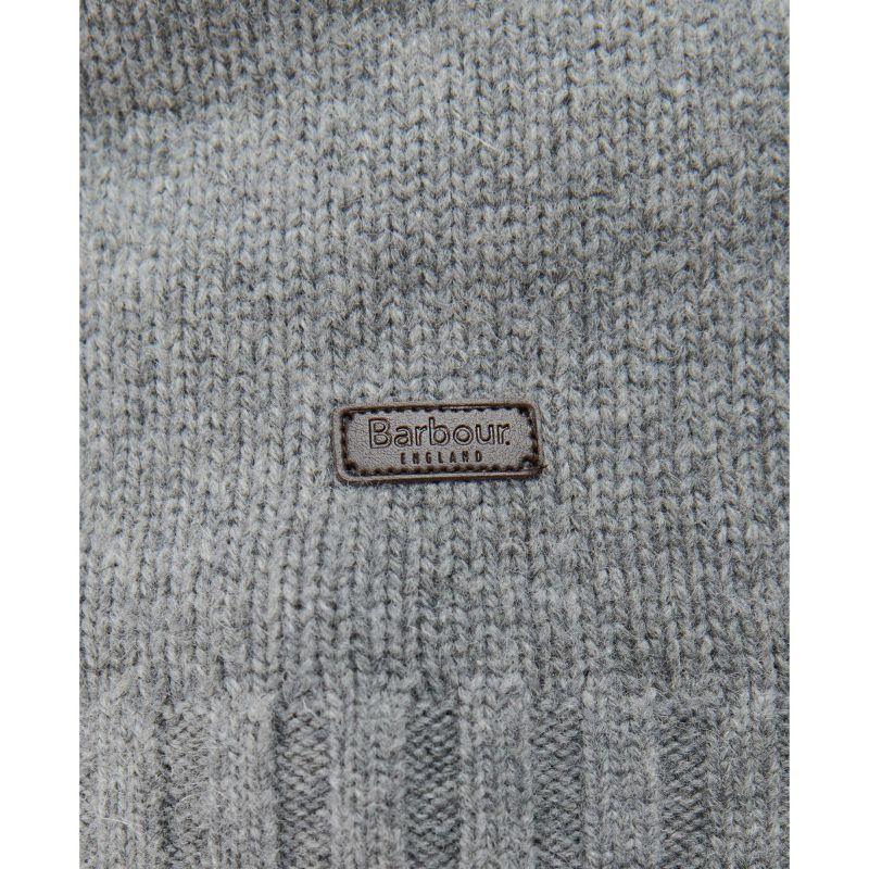 Barbour Duffle Mens Cable Crew Jumper - Grey Marl - William Powell