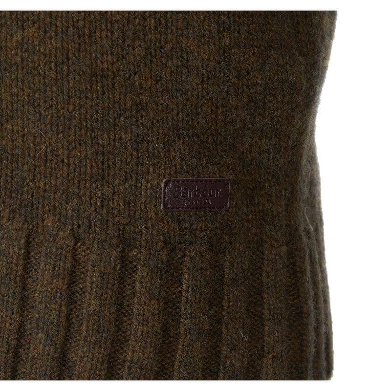 Barbour Duffle Mens Cable Crew Jumper - Willow Green - William Powell