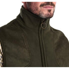 Barbour Dunmoor Waterproof Mens Fleece Gilet - Olive - William Powell