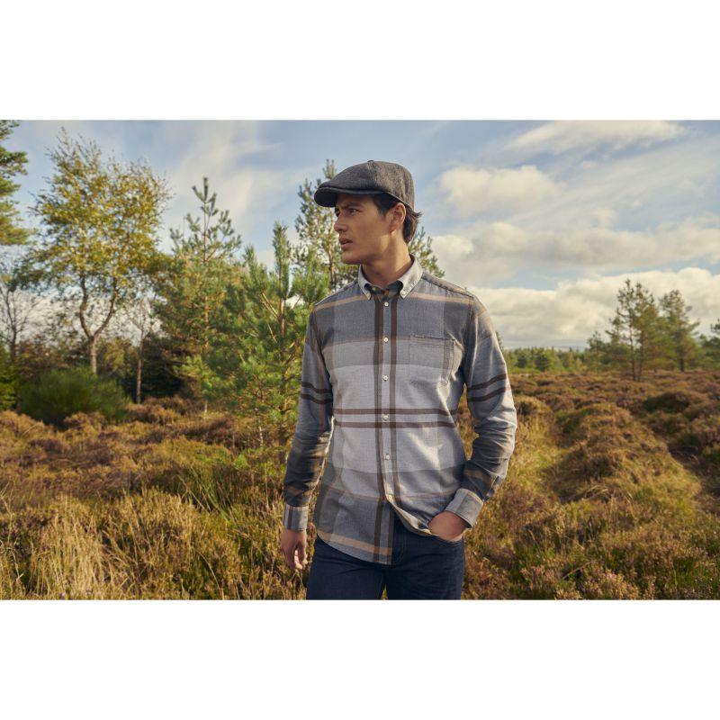 Barbour Dunoon Mens Tailored Shirt - Greystone - William Powell