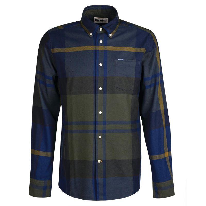 Barbour Dunoon Mens Tailored Shirt - Olive Night - William Powell