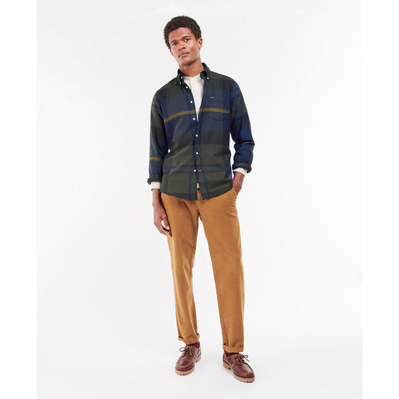 Barbour Dunoon Mens Tailored Shirt - Olive Night - William Powell