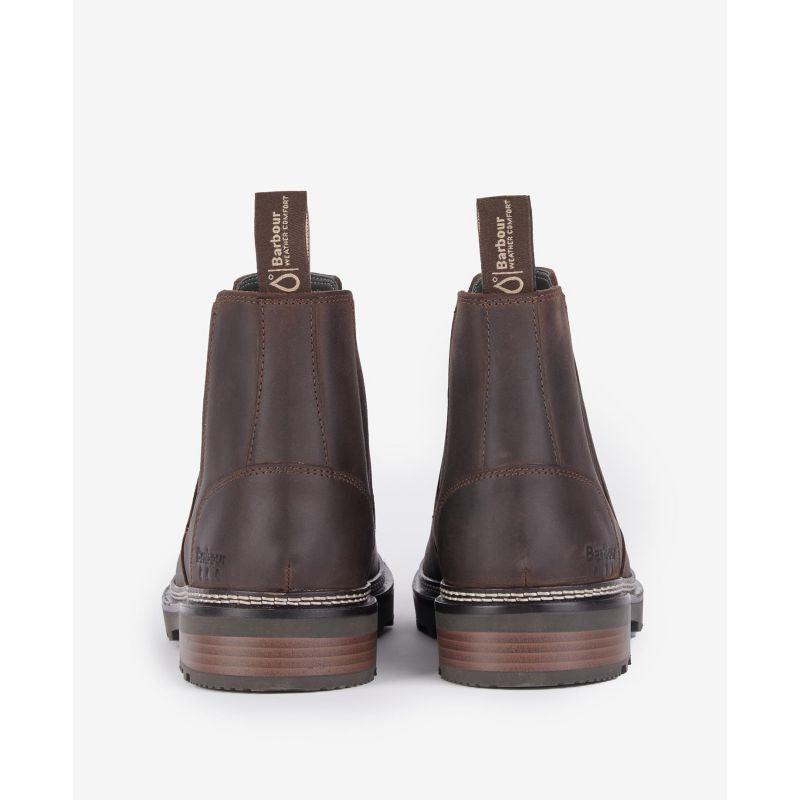 Barbour Ellison Ladies Leather Chelsea Boots - Dark Brown - William Powell