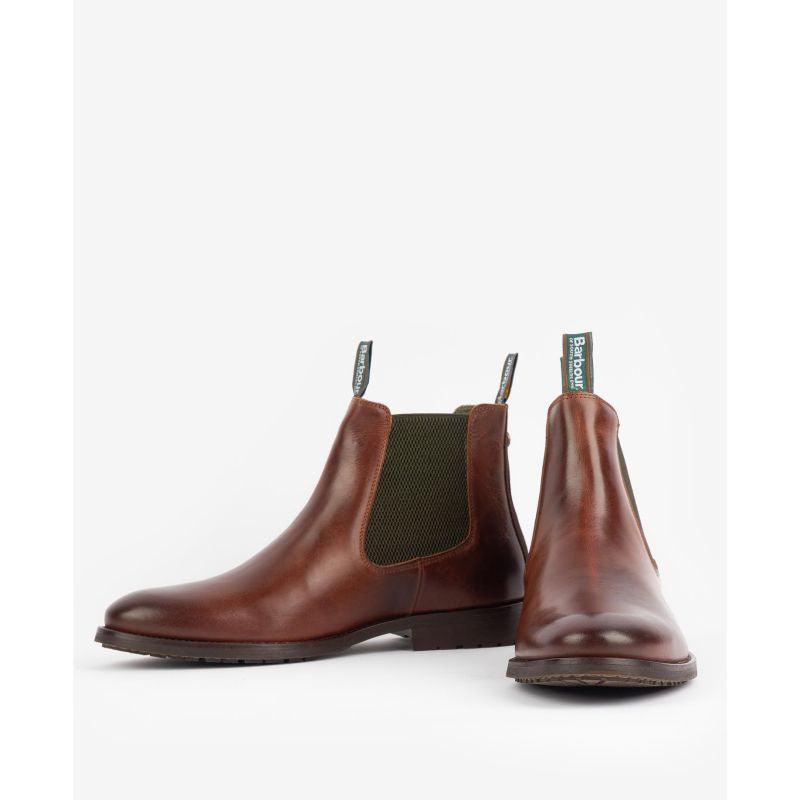 Barbour Farndish Mens Chelsea Boots - Walnut - William Powell