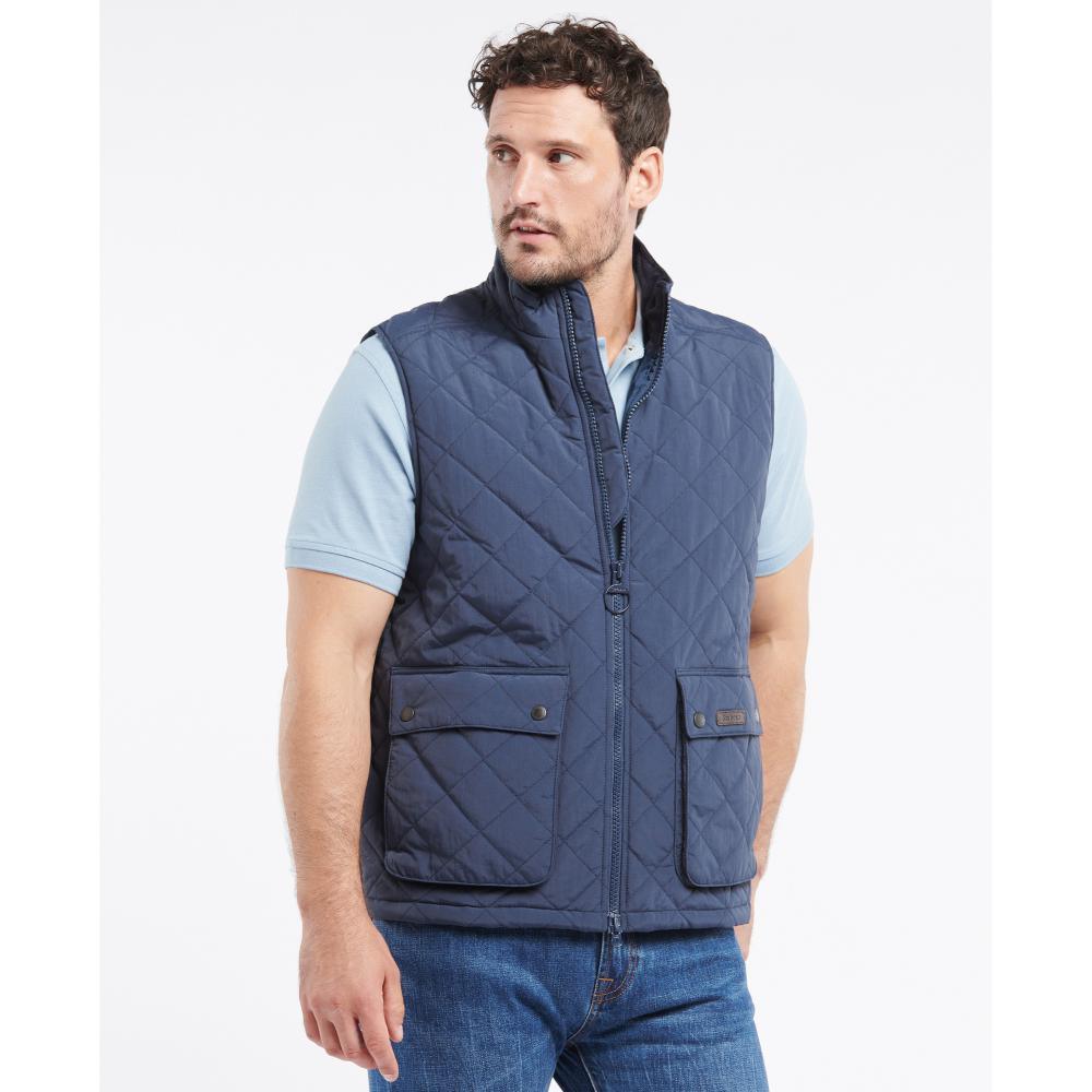 Barbour Fernwood Mens Quilted Gilet - Navy - William Powell