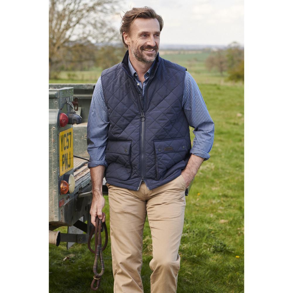 Barbour Fernwood Mens Quilted Gilet - Navy - William Powell