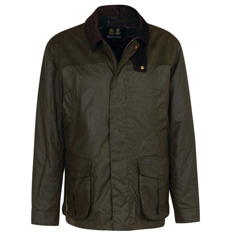 Barbour Findon Mens Wax Jacket - Archive Olive - William Powell