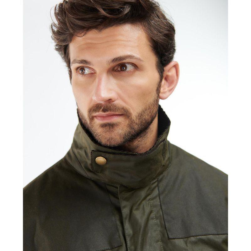 Barbour Findon Mens Wax Jacket - Archive Olive - William Powell