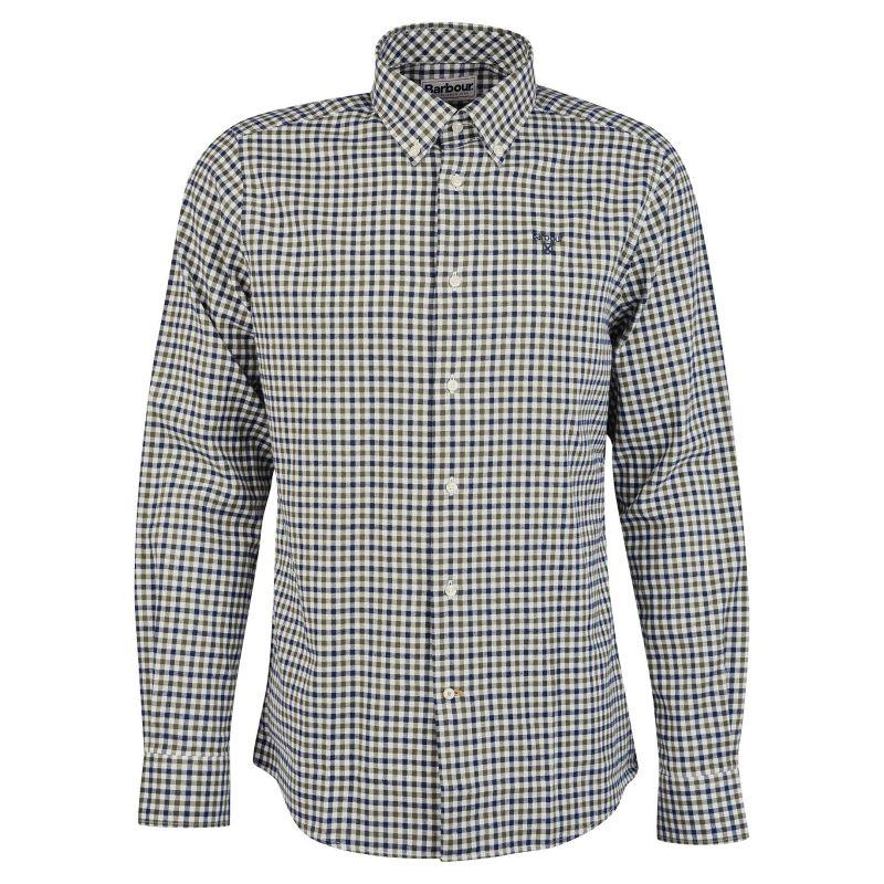 Barbour Finkle Mens Tailored Shirt - Olive - William Powell