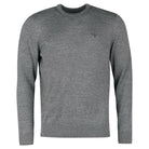 Barbour Firle Cotton Cashmere Mens Crew Neck Jumper - Grey Marl - William Powell