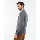 Barbour Firle Cotton Cashmere Mens Crew Neck Jumper - Grey Marl - William Powell