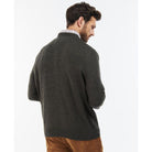 Barbour Firle Cotton Cashmere Mens Crew Neck Jumper - Olive Marl - William Powell