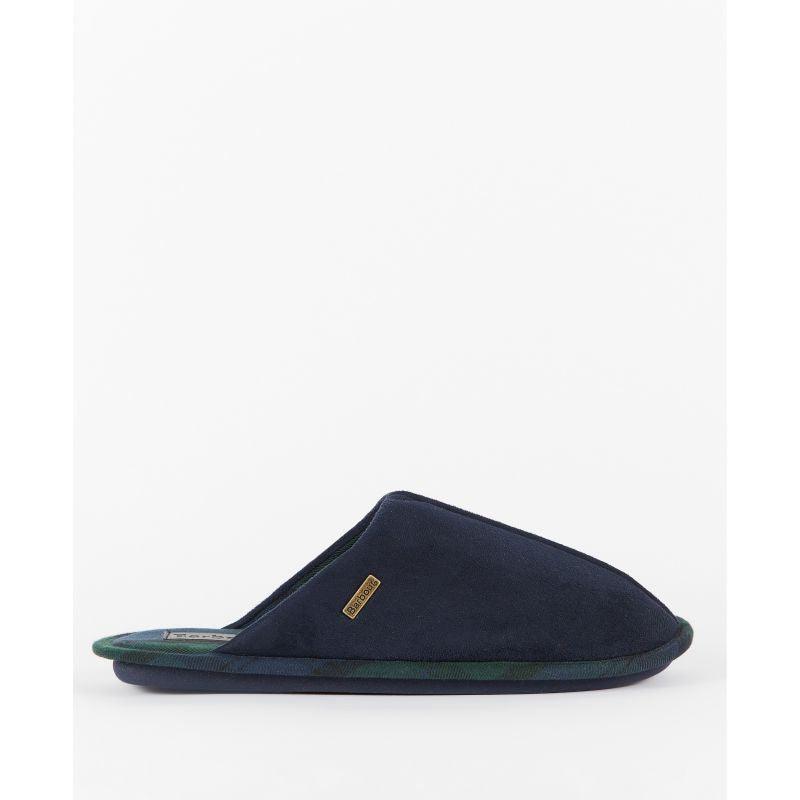 Barbour Foley Mens Suede Slipper - Navy - William Powell