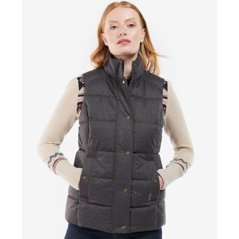 Barbour Foxglove Ladies Baffle Gilet - Hessian - William Powell