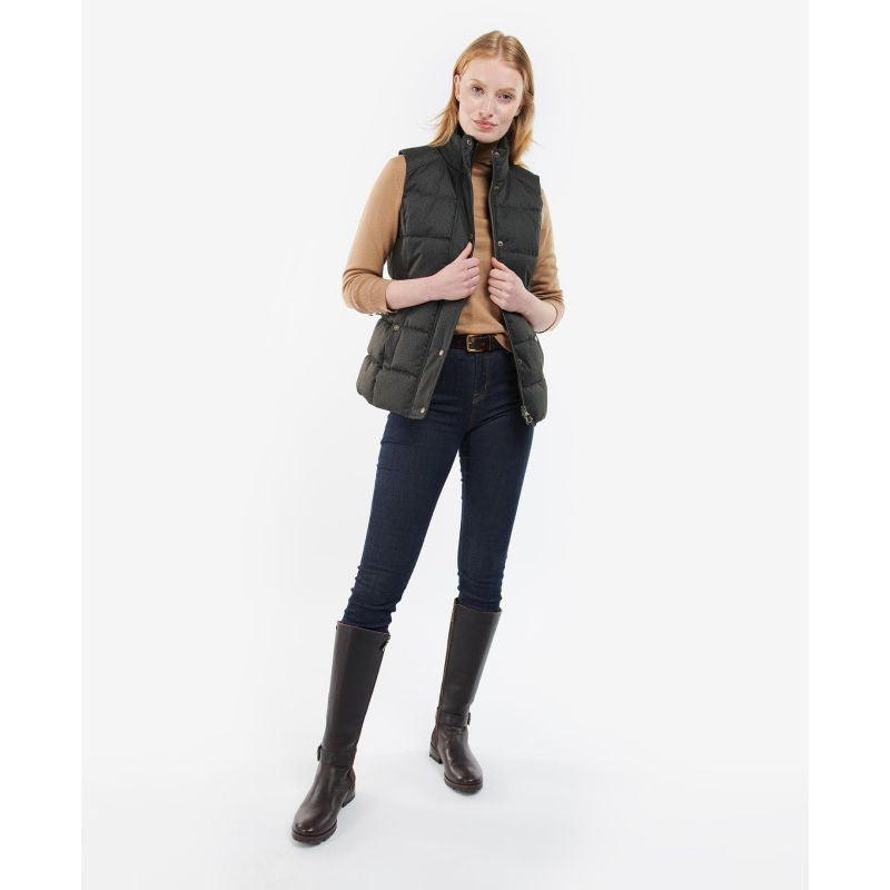 Barbour Foxglove Ladies Baffle Gilet - Olive - William Powell