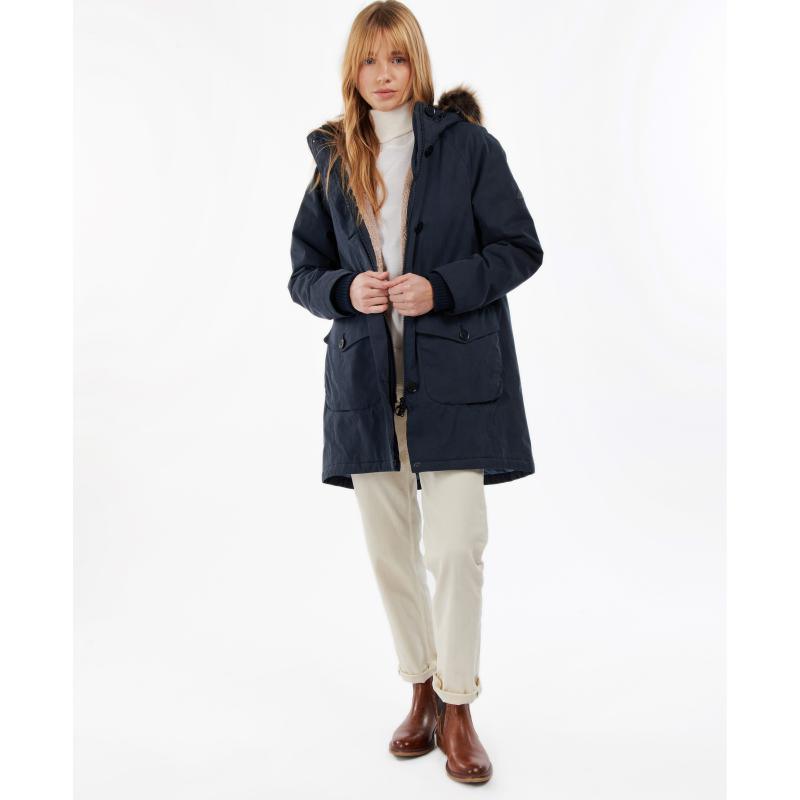 Barbour Foxton Ladies Waterproof Jacket - Navy/Dark Chambray - William Powell