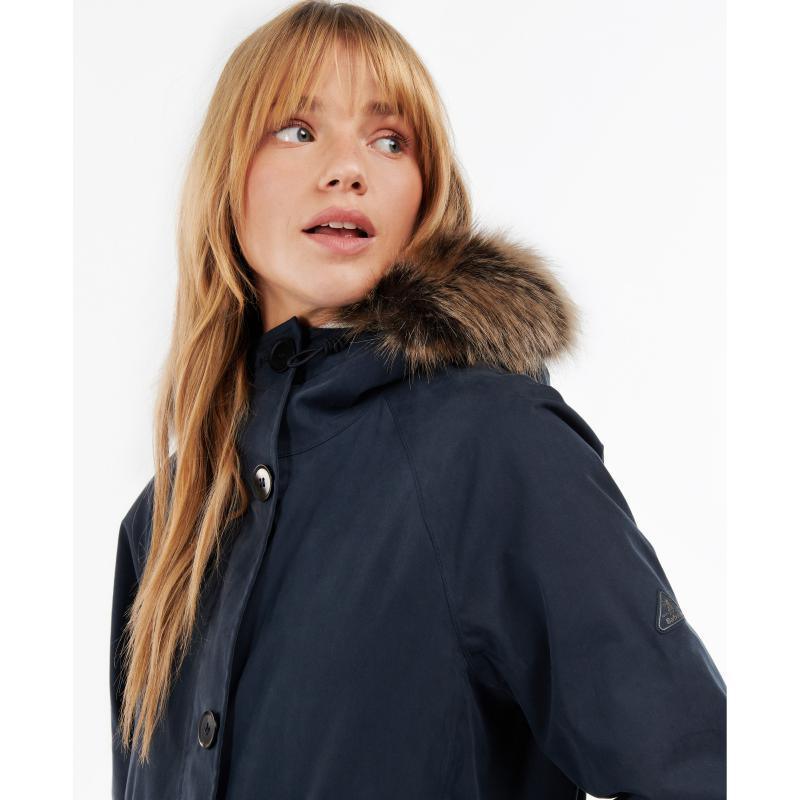 Barbour Foxton Ladies Waterproof Jacket - Navy/Dark Chambray - William Powell