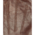 Barbour Fur Trimmed Ladies Leather Gloves - Dark Caramel - William Powell