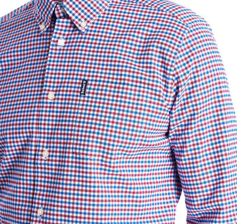 Barbour Gingham 11 Tailored Mens Shirt - Red - William Powell