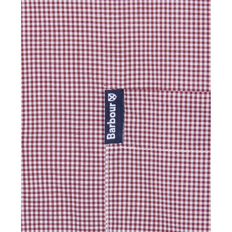 Barbour Gingham 23 Mens Tailored Fit Shirt - Red - William Powell