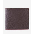 Barbour Grain Leather Mens Billfold Wallet - Dark Brown - William Powell