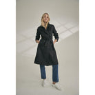 Barbour Greta Ladies Showerproof Trench - Midnight/Rosewood Tartan - William Powell