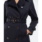 Barbour Greta Ladies Showerproof Trench - Midnight/Rosewood Tartan - William Powell