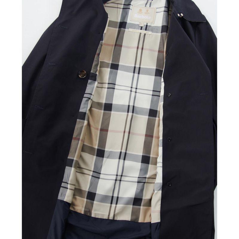 Barbour Greta Ladies Showerproof Trench - Midnight/Rosewood Tartan - William Powell