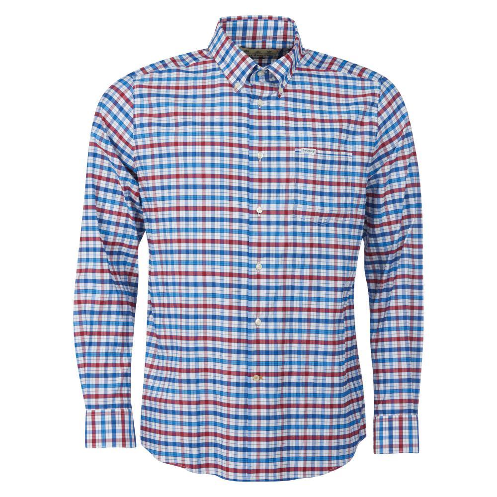 Barbour Hallhill Performance Mens Shirt - Red - William Powell