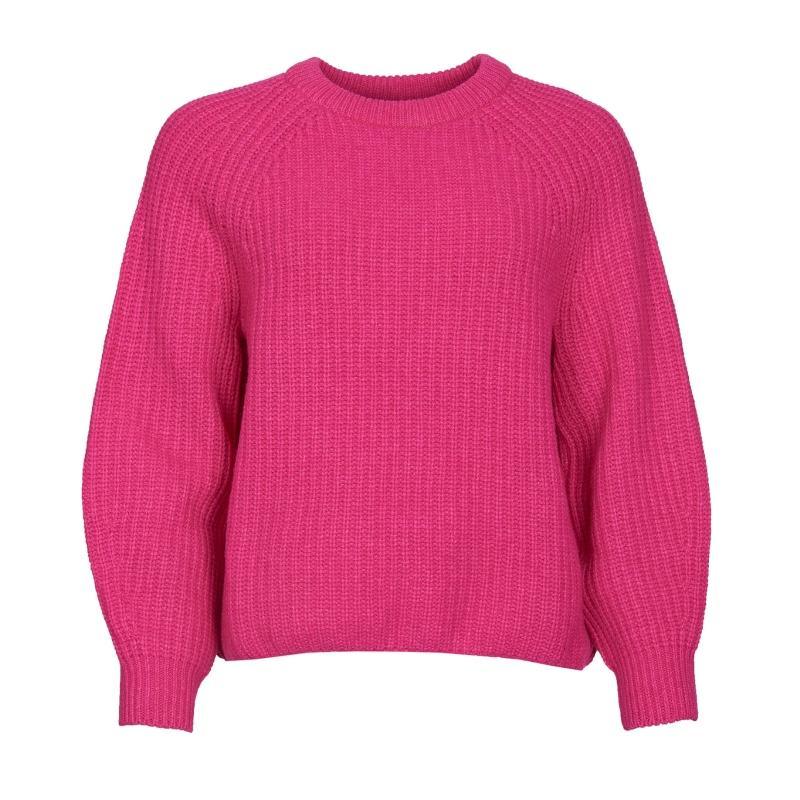 Barbour Hartley Ladies Knit - Fuchsia - William Powell