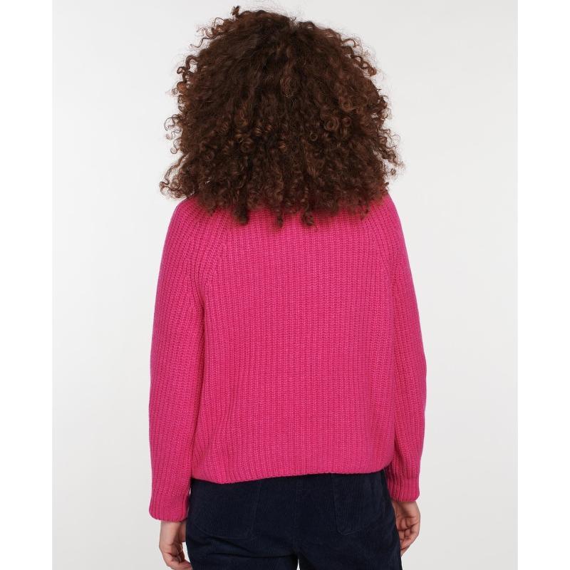 Barbour Hartley Ladies Knit - Fuchsia - William Powell