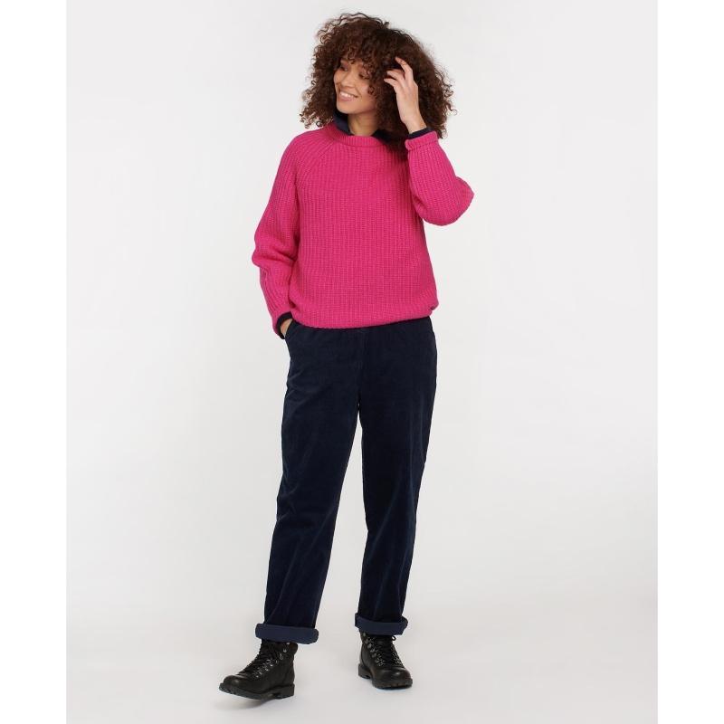 Barbour Hartley Ladies Knit - Fuchsia - William Powell