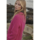 Barbour Hartley Ladies Knit - Fuchsia - William Powell