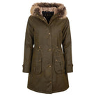 Barbour Hartwith Ladies Wax Parka Jacket - Olive/Classic - William Powell