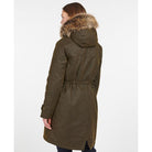 Barbour Hartwith Ladies Wax Parka Jacket - Olive/Classic - William Powell