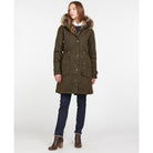 Barbour Hartwith Ladies Wax Parka Jacket - Olive/Classic - William Powell