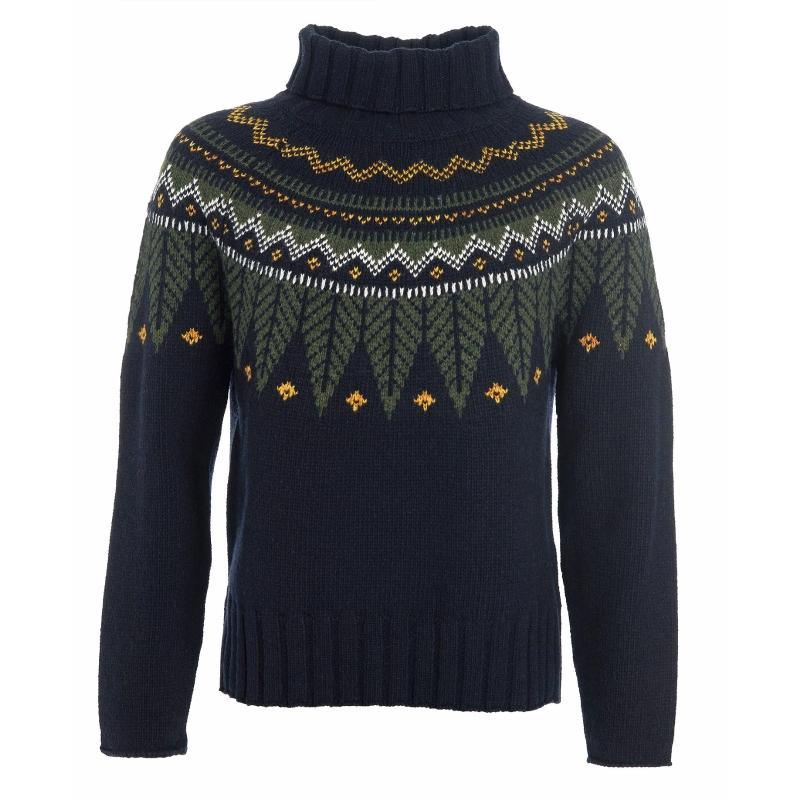 Barbour Hebden Ladies Knit - Navy - William Powell