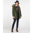 Barbour Hebden Ladies Waterproof Jacket - Olive/Classic - William Powell