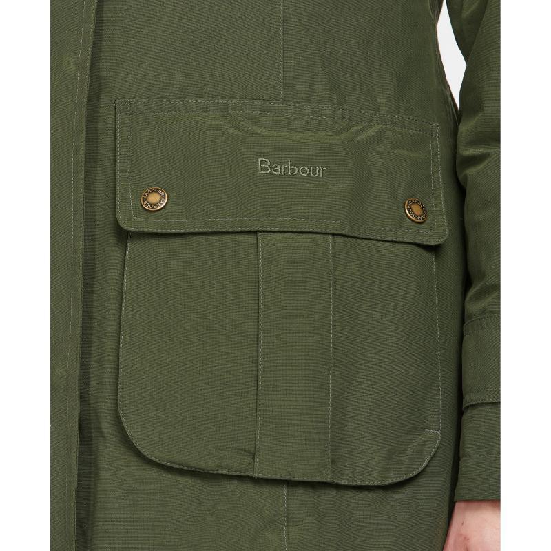 Barbour Hebden Ladies Waterproof Jacket - Olive/Classic - William Powell