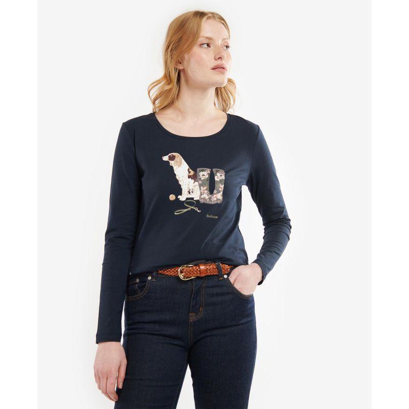 Barbour Hedley Ladies Long Sleeve Tee - Navy - William Powell