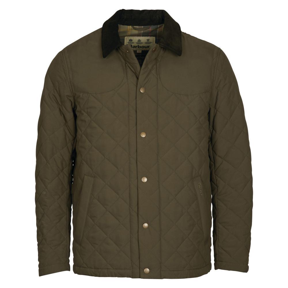 Barbour Helmsley Mens Quilted Jacket - Army Green - William Powell