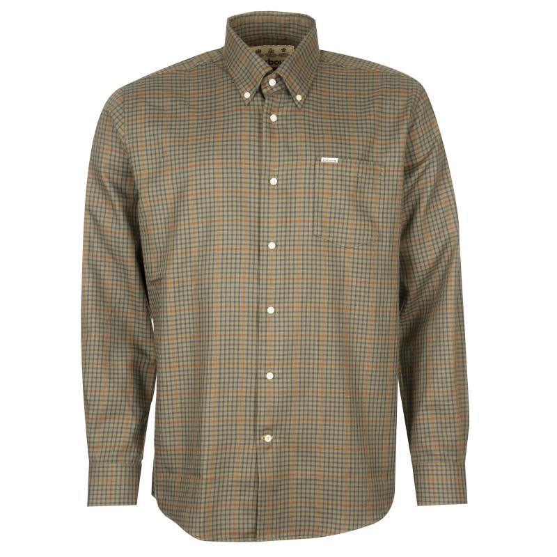 Barbour Henderson Thermo Weave Mens Shirt - Olive - William Powell