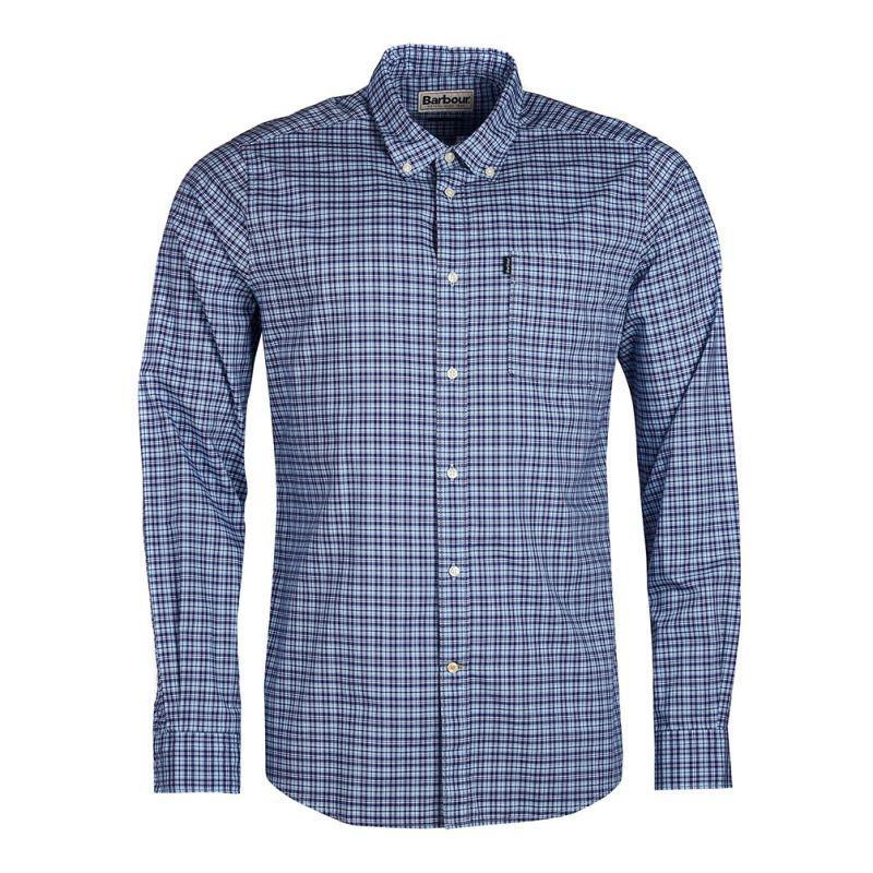 Barbour Highland 1 Tailored Fit Mens Shirt - Sky - William Powell