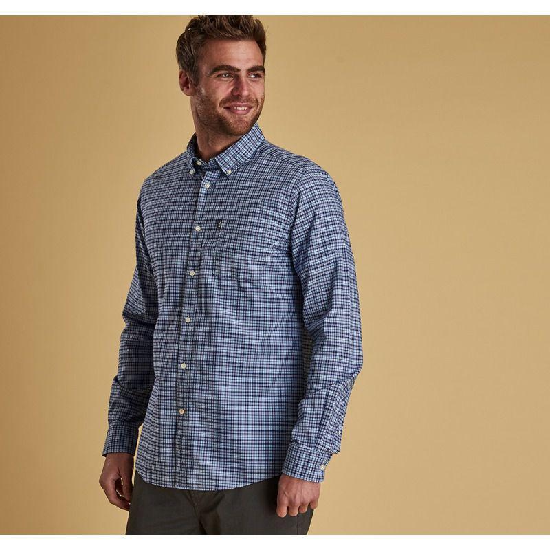 Barbour Highland 1 Tailored Fit Mens Shirt - Sky - William Powell