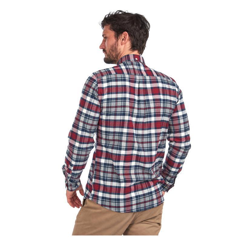 Barbour Highland Check 31 Mens Tailored Shirt - Rich Red - William Powell