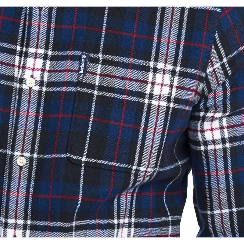 Barbour Highland Check 34 Mens Tailored Shirt - Navy - William Powell