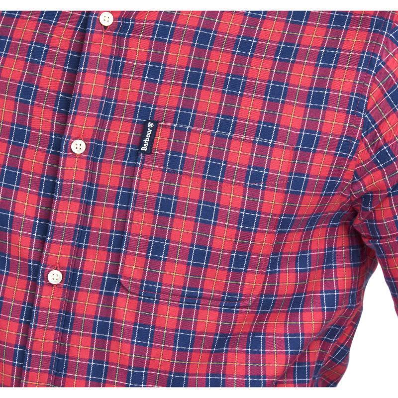 Barbour Highland Check 35 Mens Tailored Shirt - Red - William Powell