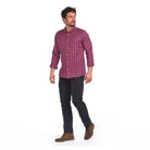 Barbour Highland Check 35 Mens Tailored Shirt - Red - William Powell